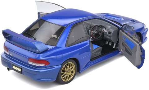 SUBARU IMPREZA 22B 1998 metal model S1807401 Solido 1:18 niebieski
