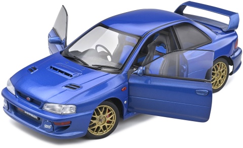 SUBARU IMPREZA 22B 1998 metal model S1807401 Solido 1:18 niebieski