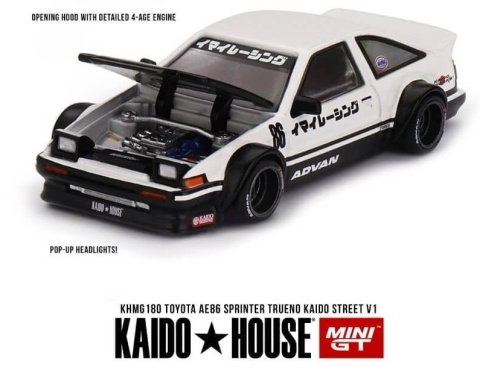 TOYOTA AE86 Sprinter Trueno Kaido Street V1 KAIDO HOUSE KHMG180 MiniGT 1:64
