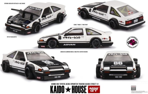 TOYOTA AE86 Sprinter Trueno Kaido Street V1 KAIDO HOUSE KHMG180 MiniGT 1:64