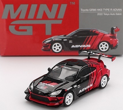 TOYOTA GR86 HKS Type R ADVAN 2022 Tokyo Auto Salon MGT00956 MiniGT 1:64