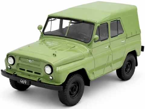UAZ 469 (1975) Łazik Gazik model 124263 WhiteBox 1:24 zielony