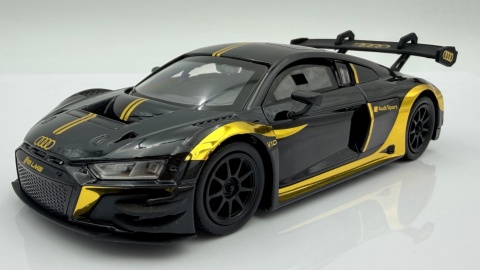 Audi R8 LMS GT3 model 1:24 Motormax 79208 czarny ze złotym Midnight Eclipse
