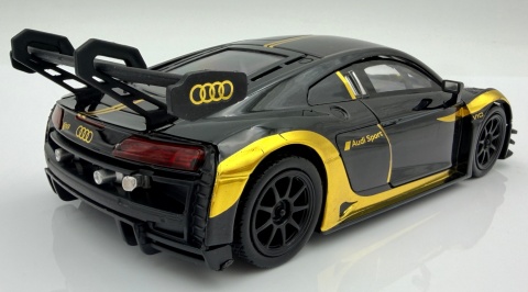 Audi R8 LMS GT3 model 1:24 Motormax 79208 czarny ze złotym Midnight Eclipse