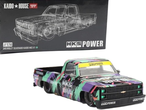 CHEVROLET SILVERADO KAIDO HKS V1 KAIDO HOUSE KHMG174 MiniGT 1:64