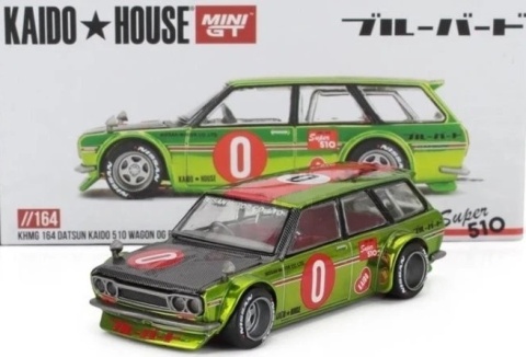 DATSUN KAIDO 510 Wagon OG 1969 flo yellow KAIDO HOUSE KHMG164 MiniGT 1:64