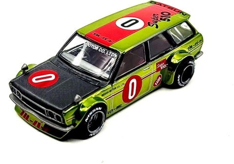 DATSUN KAIDO 510 Wagon OG 1969 flo yellow KAIDO HOUSE KHMG164 MiniGT 1:64