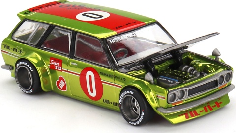 DATSUN KAIDO 510 Wagon OG 1969 flo yellow KAIDO HOUSE KHMG164 MiniGT 1:64