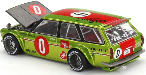 DATSUN KAIDO 510 Wagon OG 1969 flo yellow KAIDO HOUSE KHMG164 MiniGT 1:64