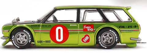 DATSUN KAIDO 510 Wagon OG 1969 flo yellow KAIDO HOUSE KHMG164 MiniGT 1:64