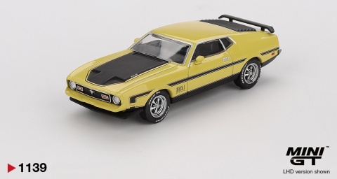 FORD Mustang Mach I 1971 model MGT01139 MiniGT 1:64 LHD żółty