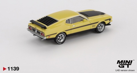 FORD Mustang Mach I 1971 model MGT01139 MiniGT 1:64 LHD żółty