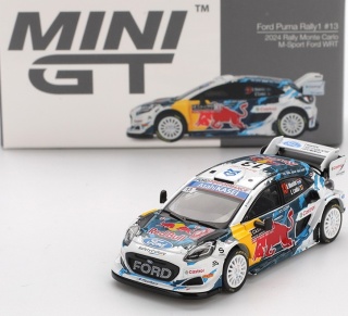 FORD PUMA Rally1 #16 Fourmaux WRC Rajd Finlandii 2024 MGT01074 MiniGT 1:64