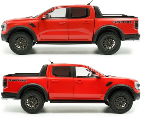 FORD Ranger Raptor 2024 pick-up model S1813901 Solido 1:18 pomarańczowy