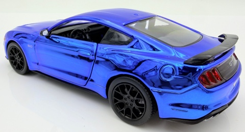 Ford MUSTANG GT 2018 model 1:24 Motormax 79083 custom WRAP niebieski chrom