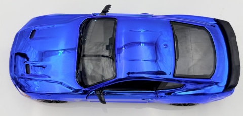 Ford MUSTANG GT 2018 model 1:24 Motormax 79083 custom WRAP niebieski chrom