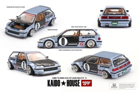 HONDA CIVIC (EF) KAIDO ROULETTE V1 1987 KHMG173 MiniGT 1:64