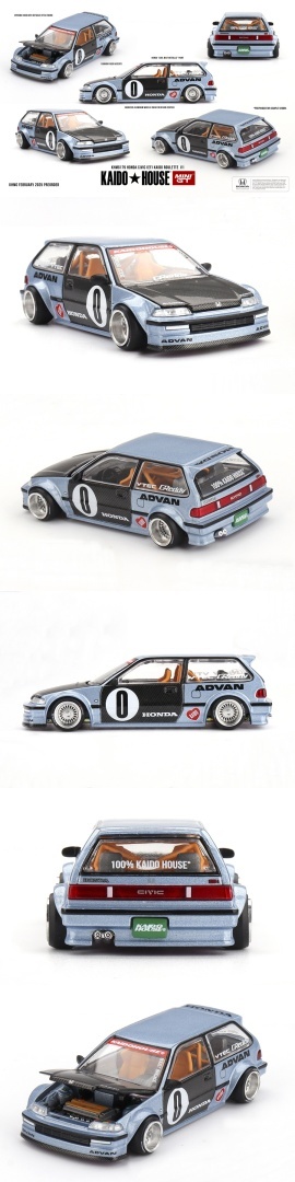 HONDA CIVIC (EF) KAIDO ROULETTE V1 1987 KHMG173 MiniGT 1:64