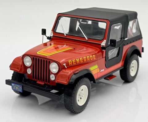 JEEP CJ-7 Renegade 1980 model WB124267 METAL WhiteBox 1:24 czerwony