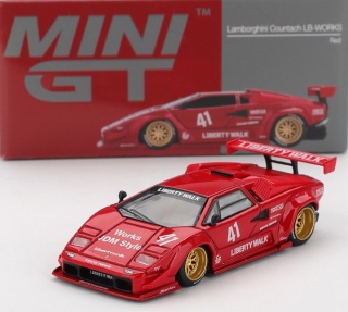LAMBORGHINI COUNTACH LB-Works 2025 MGT01100 MiniGT 1:64 czerwony
