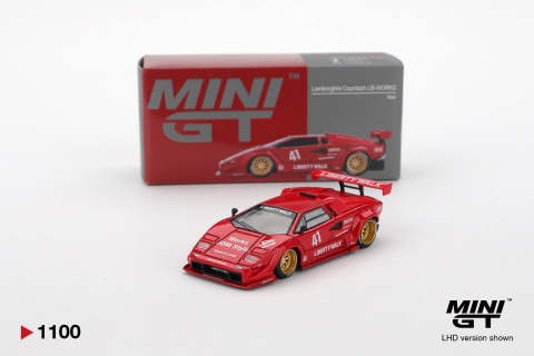LAMBORGHINI COUNTACH LB-Works 2025 MGT01100 MiniGT 1:64 czerwony