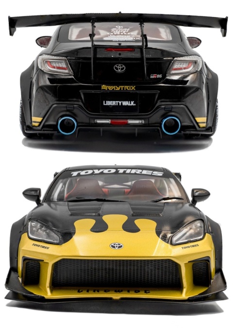 Toyota GR86 LBWK Body Kit 2024 model S1813603 Solido 1:18 czarny ze złotym