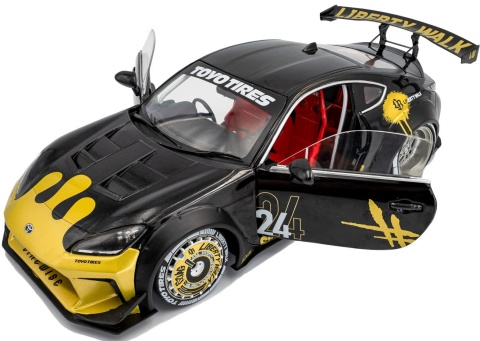 Toyota GR86 LBWK Body Kit 2024 model S1813603 Solido 1:18 czarny ze złotym