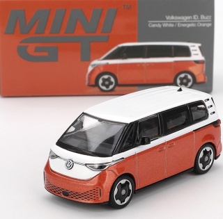 VOLKSWAGEN ID.Buzz Candy White / Energetic Orange MGT01061 MiniGT 1:64