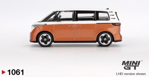 VOLKSWAGEN ID.Buzz Candy White / Energetic Orange MGT01061 MiniGT 1:64