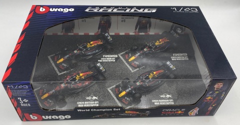 ZESTAW Red Bull F1 TYLKO Verstappen 2023-2024 RB19 RB20 BBurago 1:43