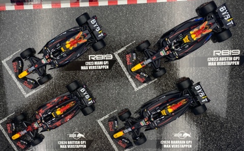 ZESTAW Red Bull F1 TYLKO Verstappen 2023-2024 RB19 RB20 BBurago 1:43