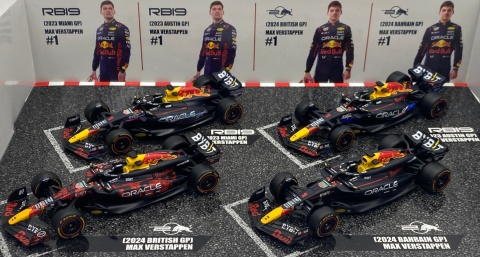 ZESTAW Red Bull F1 TYLKO Verstappen 2023-2024 RB19 RB20 BBurago 1:43