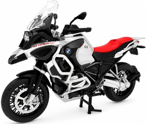 BMW R 1250 GS Adventure motocykl model 1:12 MSZ 68707 srebrny