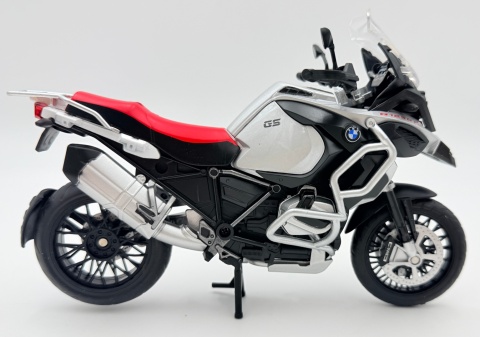 BMW R 1250 GS Adventure motocykl model 1:12 MSZ 68707 srebrny