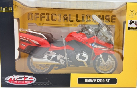 BMW R1250RT motocykl model 1:12 MSZ 68707 czerwony