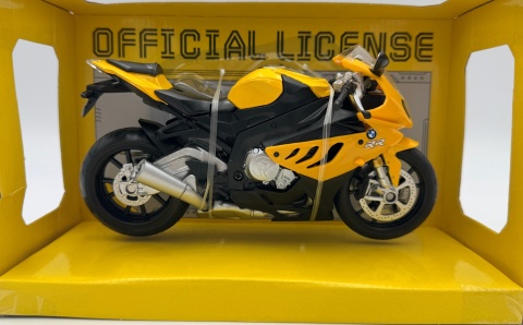 BMW S 1000 RR motocykl model 1:12 MSZ 68001 żółty