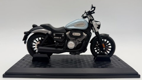 Benda Chinchilla 300 motocykl model 1:12 LED dźwięk Huayi M12-9 niebieski