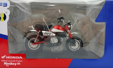 Honda Monkey 125 motocykl model 1:12 Huayi M12-20 czerwony