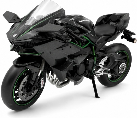 Kawasaki Ninja H2R motocykl DUŻY model LED 1:9 Huayi M9-1A grafitowy