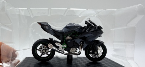 Kawasaki Ninja H2R motocykl model 1:18 Huayi M18-1B grafitowy