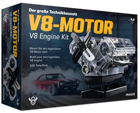 MODEL legendarnego silnika V8 - WŁASNY SILNIK V8 do złożenia FRANZIS