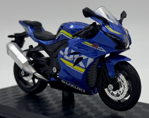Suzuki GSX 1000R motocykl model 1:18 Huayi M18-3B niebieski