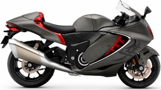 Suzuki GSX-1300R Hayabusa motocykl model 1:12 LED dźwięk Huayi M12-23 grey