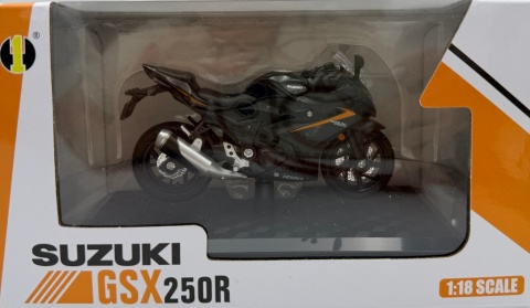 Suzuki GSX 250R motocykl model 1:18 Huayi M18-10B czarny