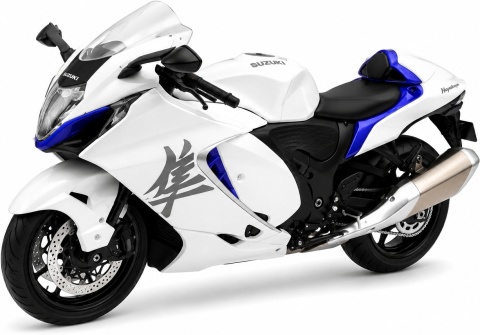 Suzuki Hayabusa GSX 1300R 2024 model 1:18 Huayi M18-5B biały