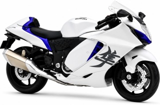 Suzuki Hayabusa GSX 1300R 2024 model 1:18 Huayi M18-5B biały