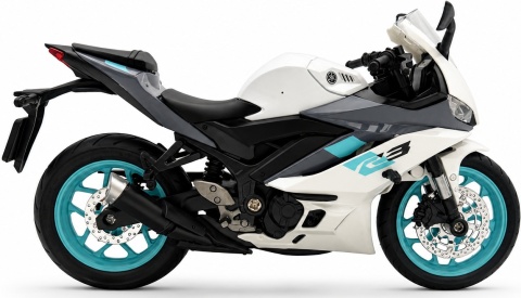 Yamaha R3 motocykl model 1:12 LED dźwięk Huayi M12-25 biały
