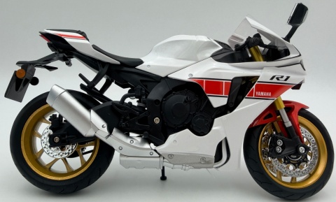 Yamaha YZF-R1 motocykl DUŻY model 1:9 Huayi M9-13A biały