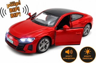 Audi RS e-tron GT z napędem światło dźwięk METAL 1:36 MSZ 68721 czerwony