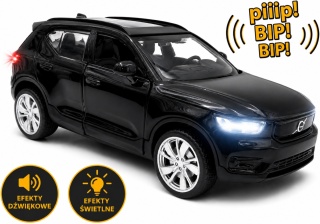 Volvo EX40 z napędem światło dźwięk model METAL 1:32 MSZ 68411 czarny